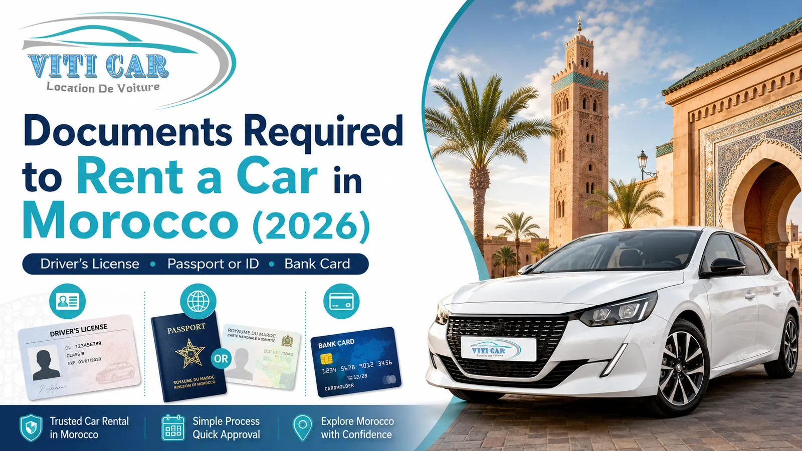Documents requis pour louer une voiture au Maroc (2026)